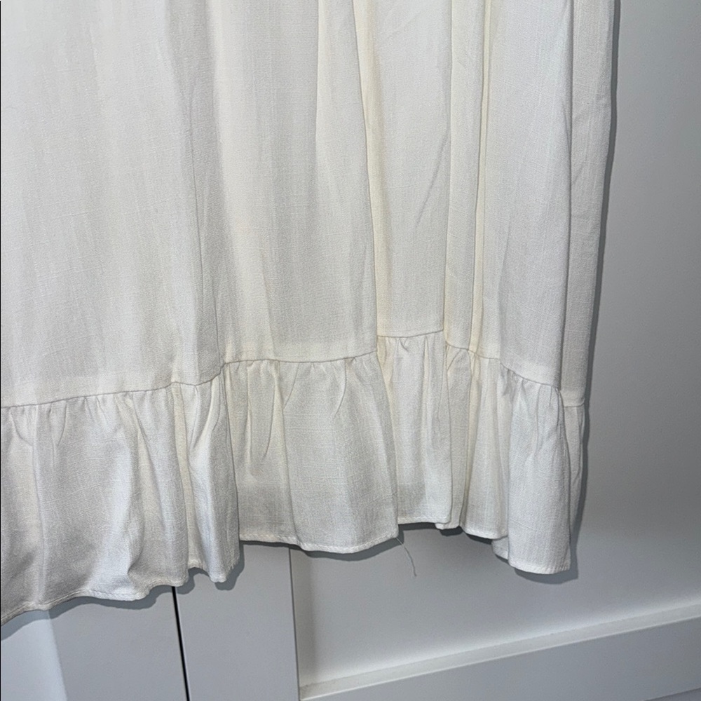 White Ruffled Summer Dress - Picture 5 of 6